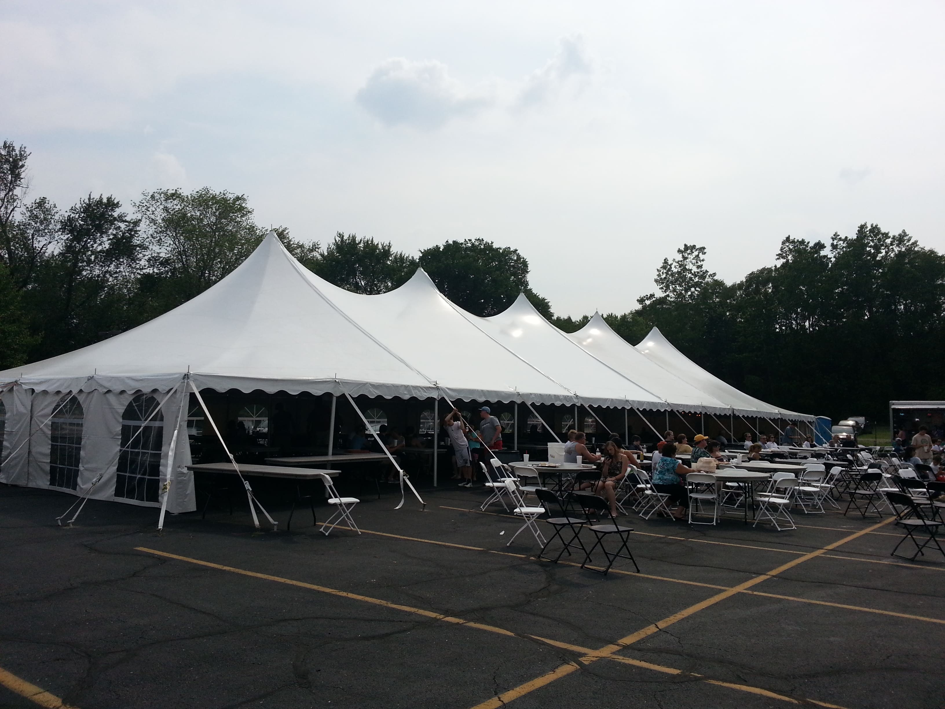 40X120 WHITE CENTURY POLE TENT